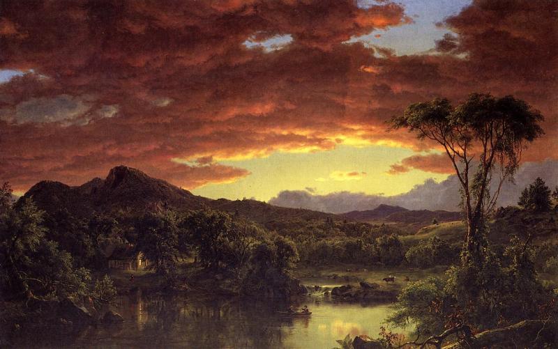 Frederic Edwin Church A Country Home Sweden oil painting art